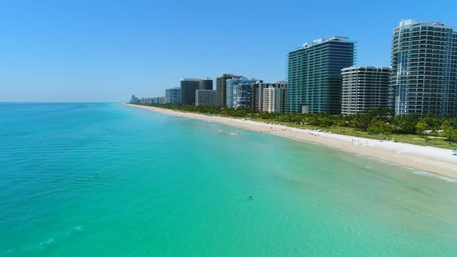 Drone aerial Bal Harbour Beach Florida