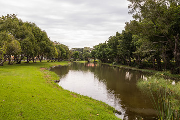 Fototapeta na wymiar landscape view with canal