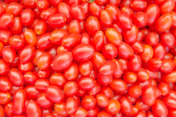 Group of red Queen tomato or little cherry tomato fresh red fruit, with high vitamin C for good health