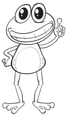 Animal outline for happy frog