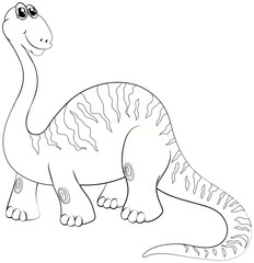 Animal outline for long neck dinosaur