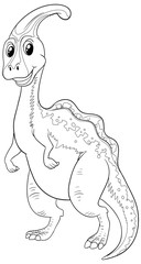 Doodle animal for cute dinosaur