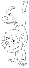 Animal outline for monkey