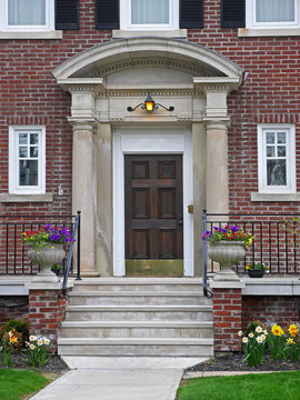 elegant front porch of house