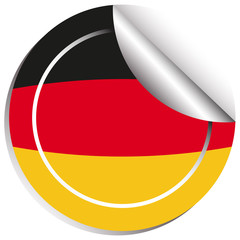 Sticker design for flag of Germany