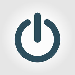 Power sign icon. Power button. Close application. Flat design style.  