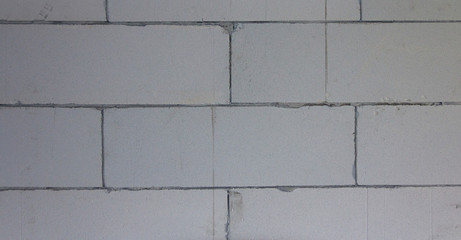 Background texture of white lightweight concrete bloc