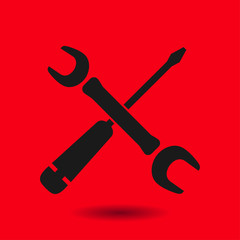 Repair Icon. Service  symbol. Tools singn. Flat design style.