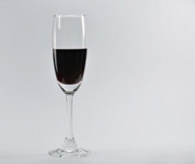 Black Galingale wine in a glass of wine In the style of low key