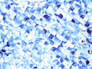 Abstract futuristic geometric image. Horizontal blue geometric background in pixel art style.
