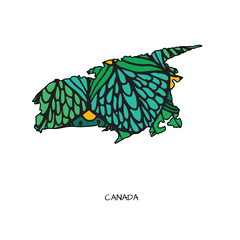 Flower map of Canada