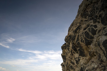 cobbled streets on a background sky