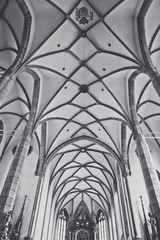 Красивая старинная готическая церковь в Чехии