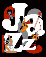 Jazz festival / Creative conceptual music festival vector.