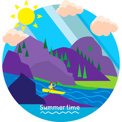 Summertime vacation / Creative conceptual vector. Summertime vacation.
