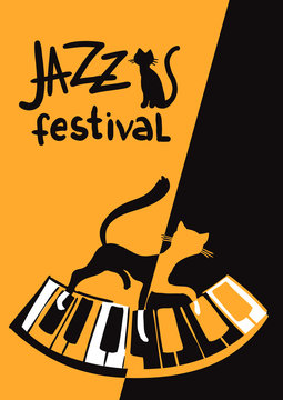Jazz festival / Creative conceptual music festival vector.
