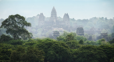 Angkor Wat aerial view, Siem Reap, Cambodia
