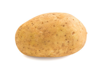 Potato on white background