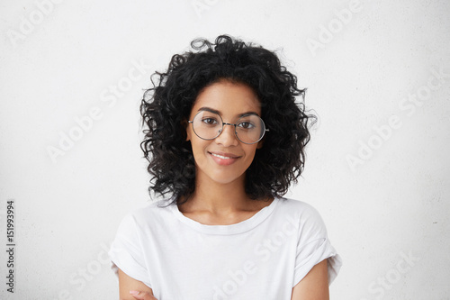 Close Up Studio Shot Of Beautiful Young Mixed Race Woman