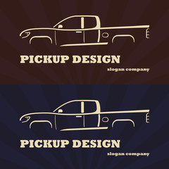 Vintage retro pickup truck car  © greens87