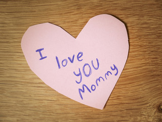 I Love You Mommy Note