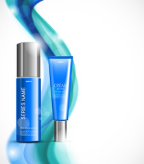 Skin moisturizer cosmetic design template