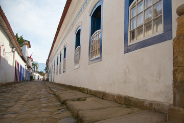 Street of Paraty, a colonial village at Rio de Janeiro