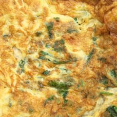 Obraz na płótnie Canvas Closed up of Thai omelette (fried egg)