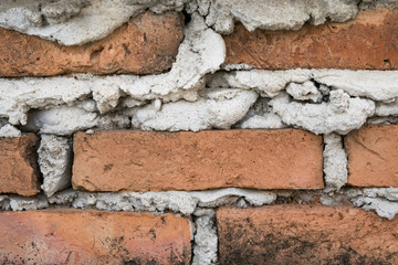 close up of red brick wall