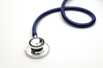 stethoscope on white background, health care medical technology concept, soft focus, selective focus.