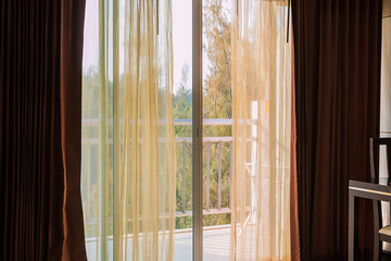 curtain at balcony