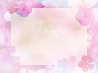 flower abstract background with copy space of watercolor paper textured for greeting card concept