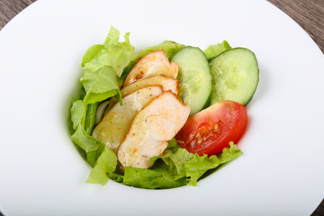 Salad with chicken breast