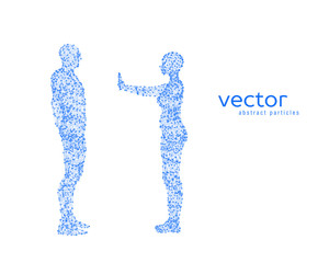 Vector illustration of couple on white background.