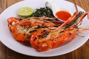 Grilled waterprawn