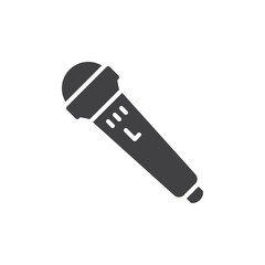 Microphone icon vector, filled flat sign, solid pictogram isolated on white. Symbol, logo illustration. Pixel perfect