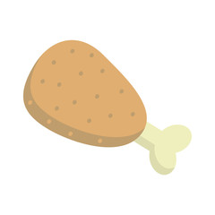 Chicken leg. Flat design