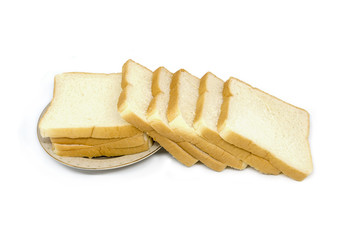 Sandwich bread isolated on white background