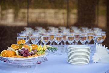 Catering buffet outdoors