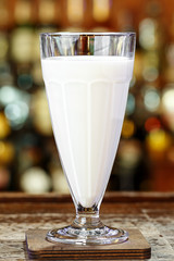 Cocktail of ice cream and milk