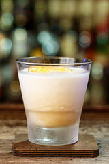Refreshing whiskey sour cocktail