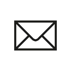 Envelope mail icon, vector illustration. Flat design style