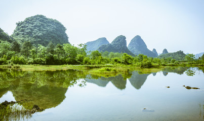Fototapeta premium Beautiful countryside scenery in summer
