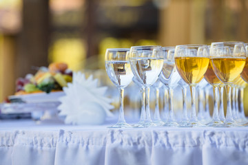 Catering buffet outdoors