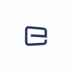 Obraz premium e letter technology logo