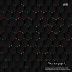 Graphic illustration with geometric pattern. Eps10 Vector illustration.