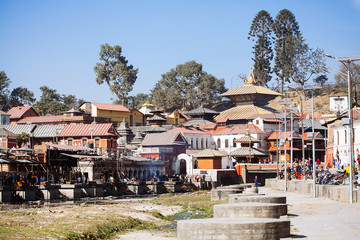 Fototapeta na wymiar Pashupatinath Temple in Kathmandu, Nepal