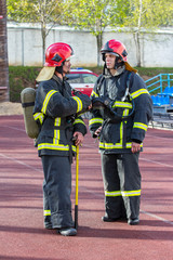 Fototapeta premium Portrait of a firemans