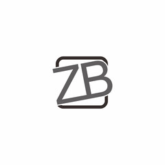 ZB initial letter logo