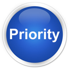 Priority premium blue round button